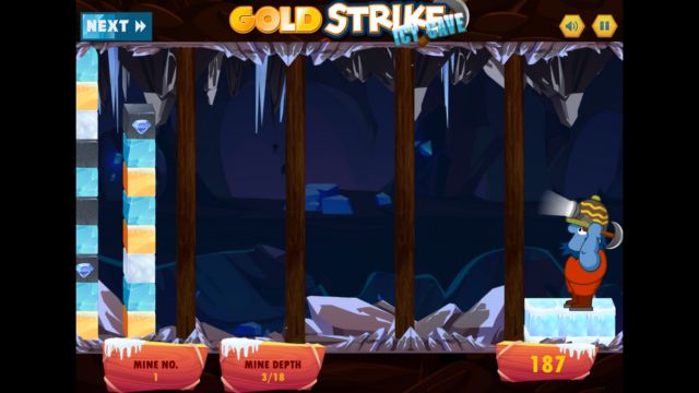 Gold Strike Icy Cave - Gameplay Screenshot