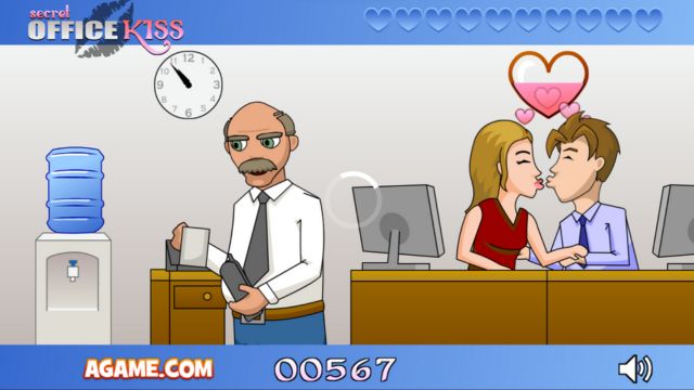 Secret Office Kissing - Gameplay Screenshot